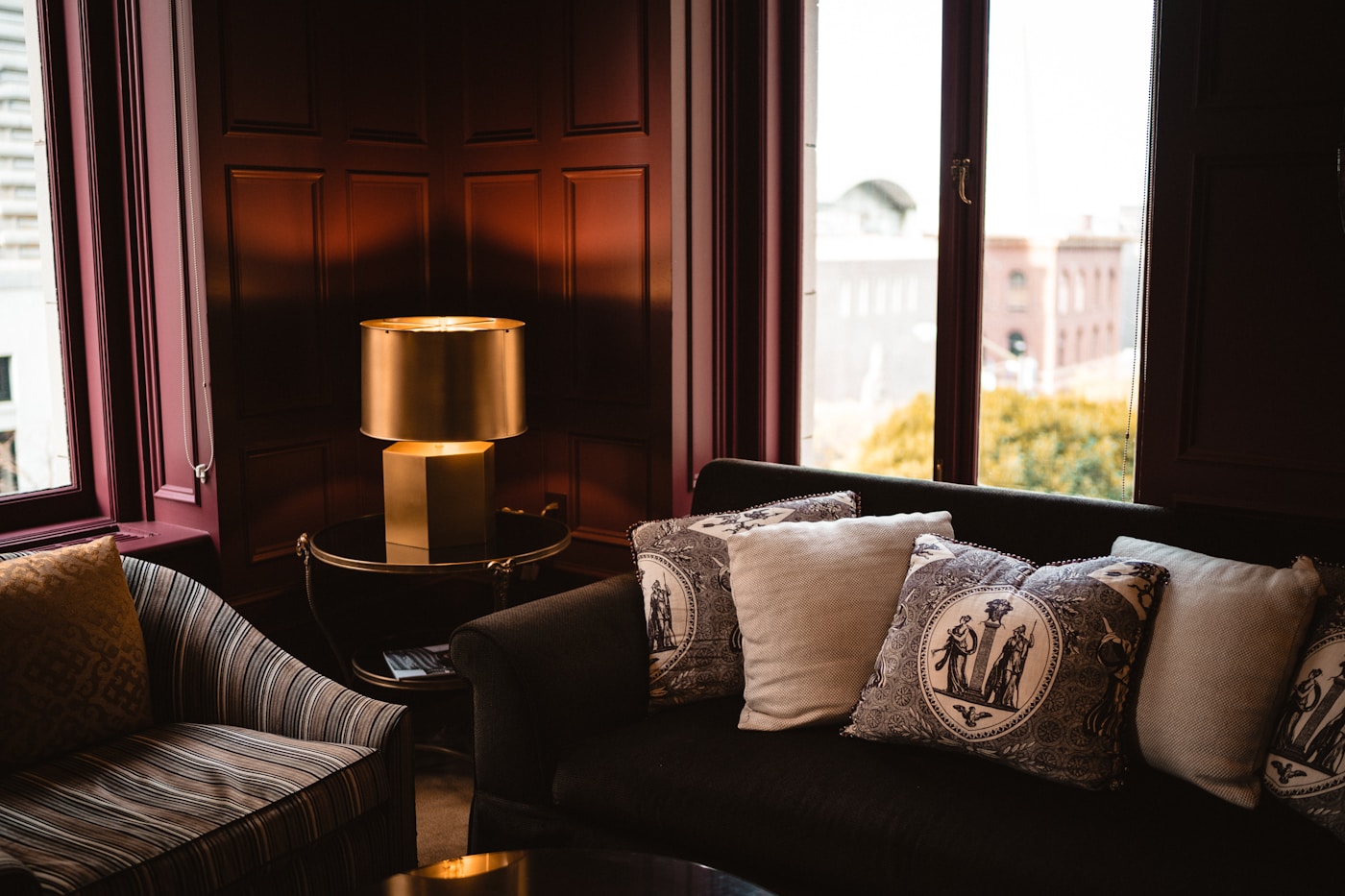 Private cigar lounge seating